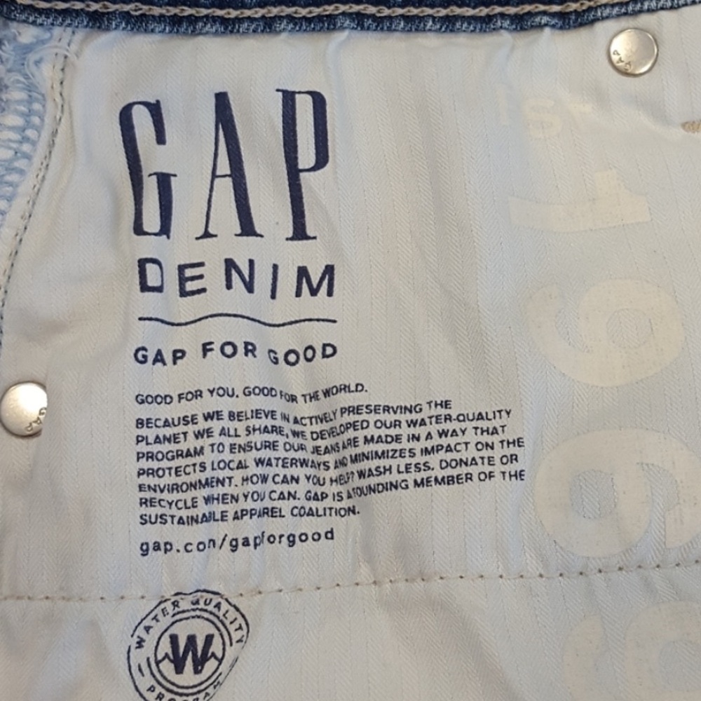 GAP • Two Tone Super High Rise Cuff Splice Jeans - Picture 5 of 16